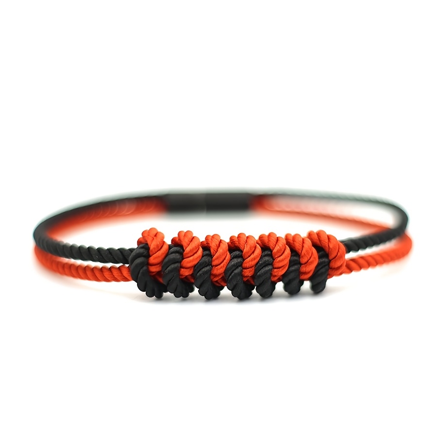 Two-Tone Dragon-Patterned Braided Bracelet for Casual Wear